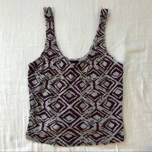 Urban outfitters textured purple/grey crop tank